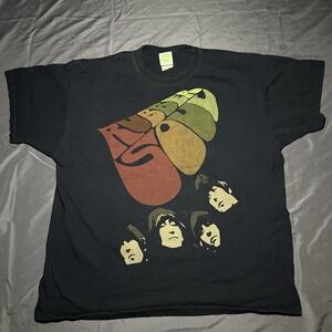 Vintage BEATLES RUBBER SOUL T shirt 2XL Apple Corps John Paul Gorge Ringo Y2K